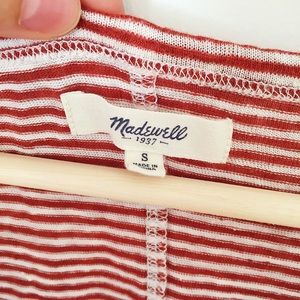 Madewell Red and White Tee